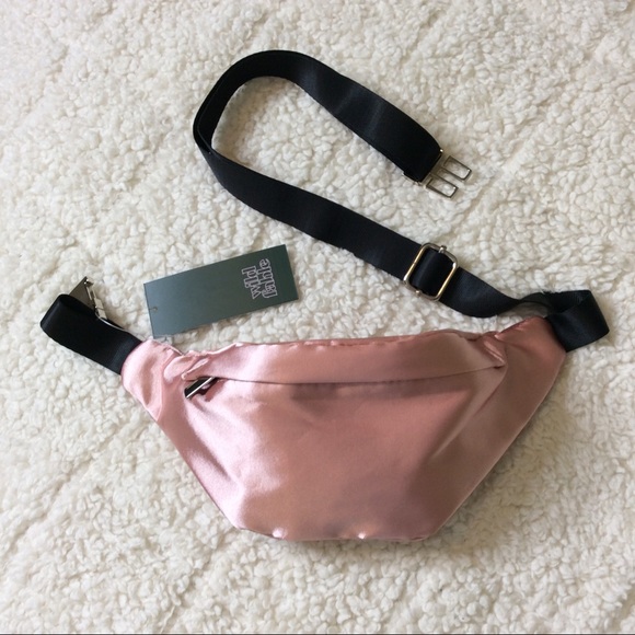 wild fable Handbags - Pink Belt Bag Satin
